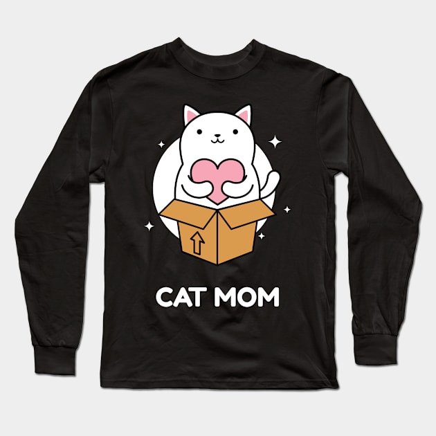 Cat Mom Long Sleeve T-Shirt by ChestifyDesigns